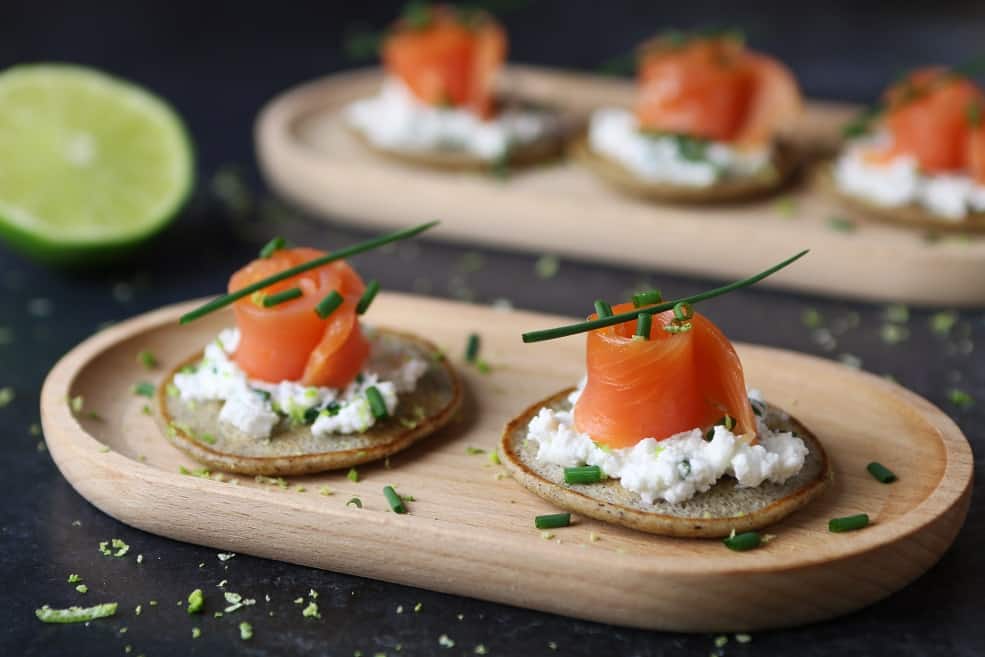 recette blinis au saumon ig bas à la farine de sarrasin