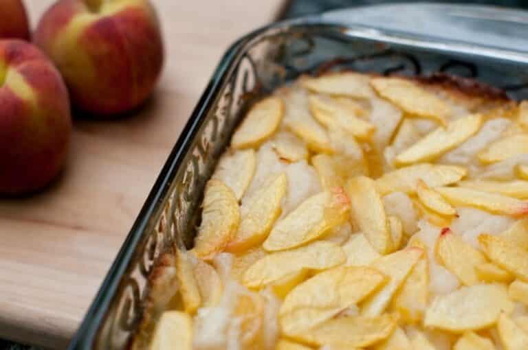 Gratin de pêches au four ig bas