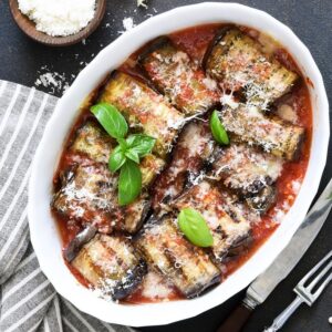 Manicotti fromage de chèvre et aubergines à indice glycémique bas