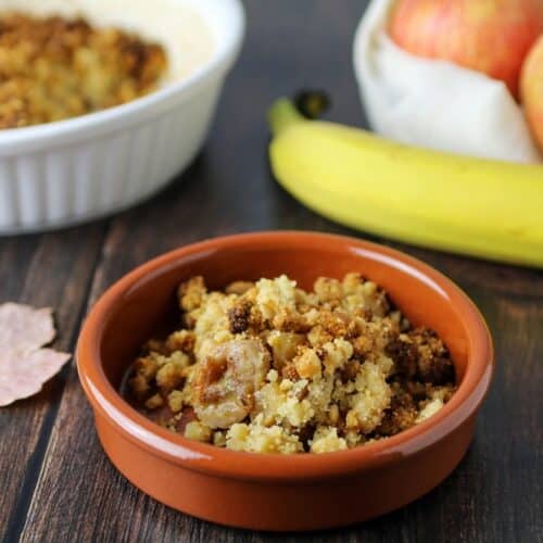 recette crumble pomme banane ig bas amande